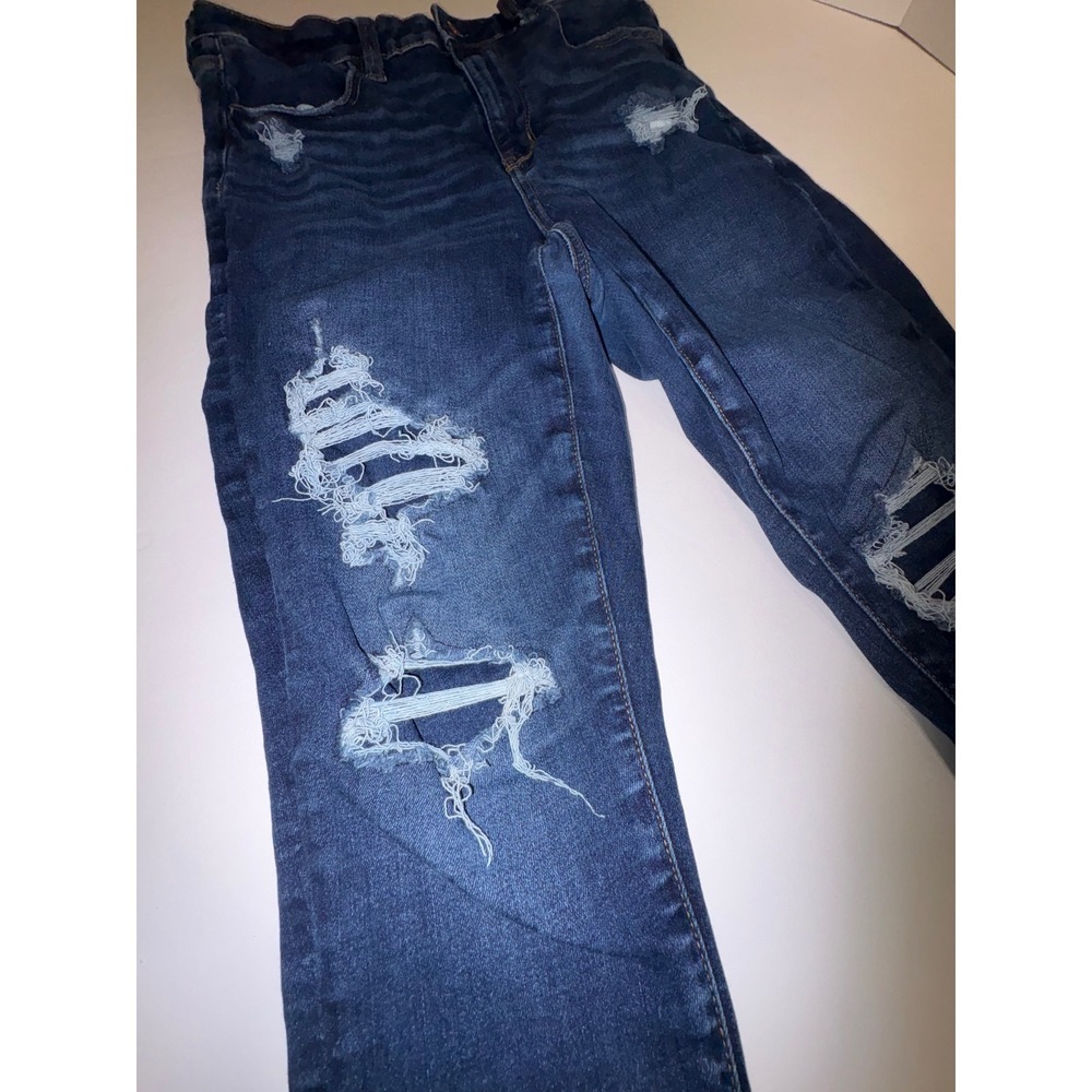 American Eagle Super High Rise Jegging Jeans Women Size 8 X‎ Short Distressed